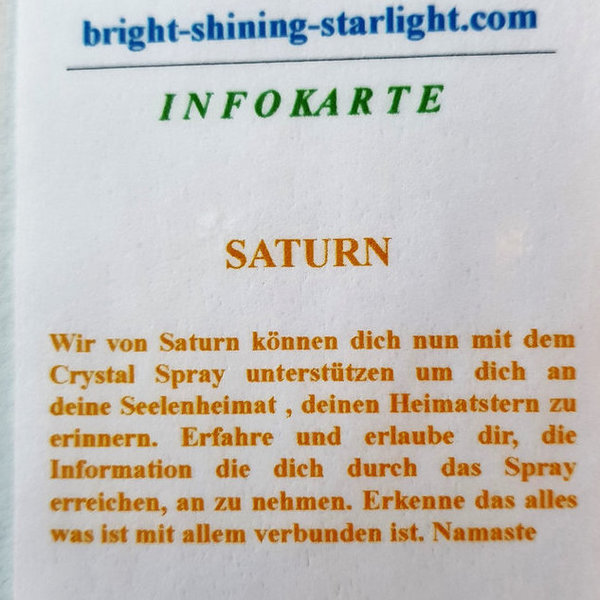 SATURN Crystal Starlight Spray